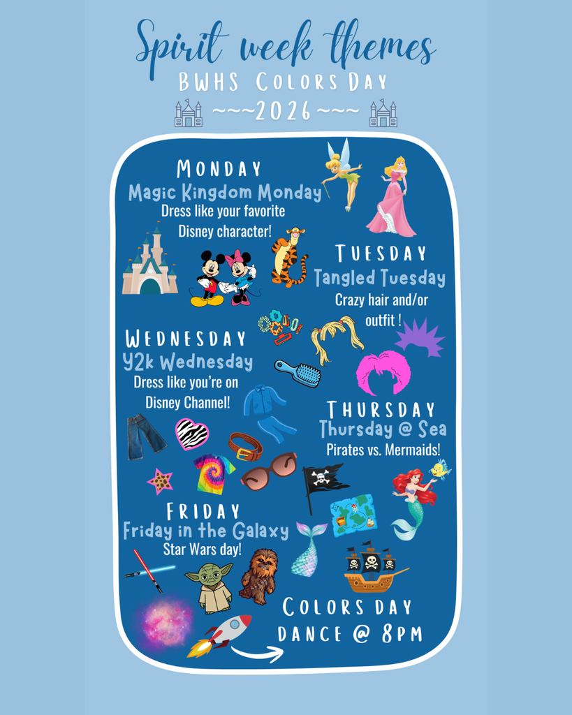 Colors Day Spirit Week Themes