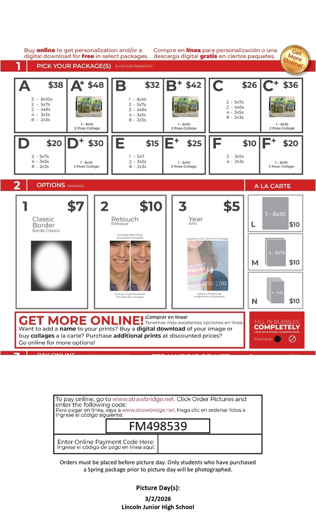 Spring Picture Day 2026