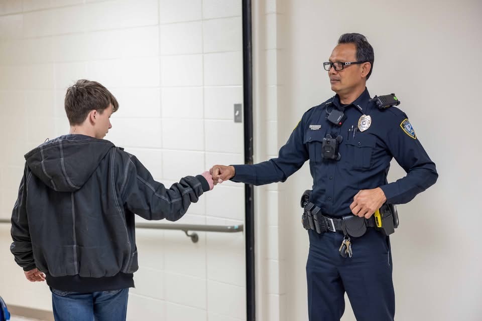 School Resource Officer with Student