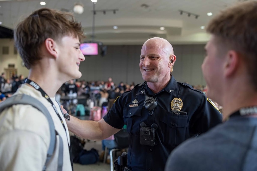 School Resource Officer with Student