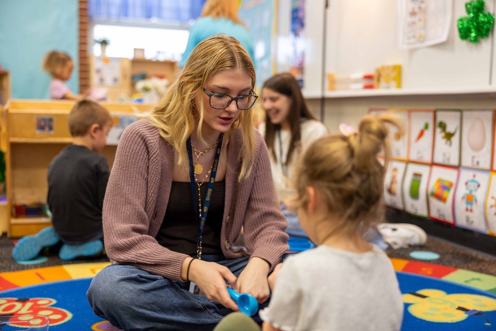 Bentonville West High Schools students with toddler and babies