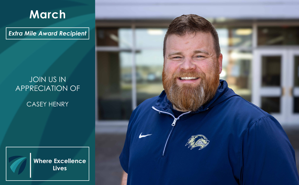 Extra Mile Award Recipient Casey Henry