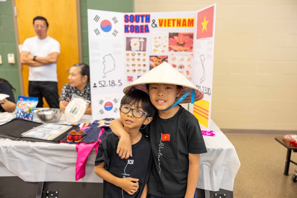 Students dressed in traditional atta