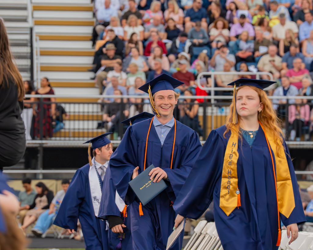 Bentonville West High Seniors Walking at Commencement