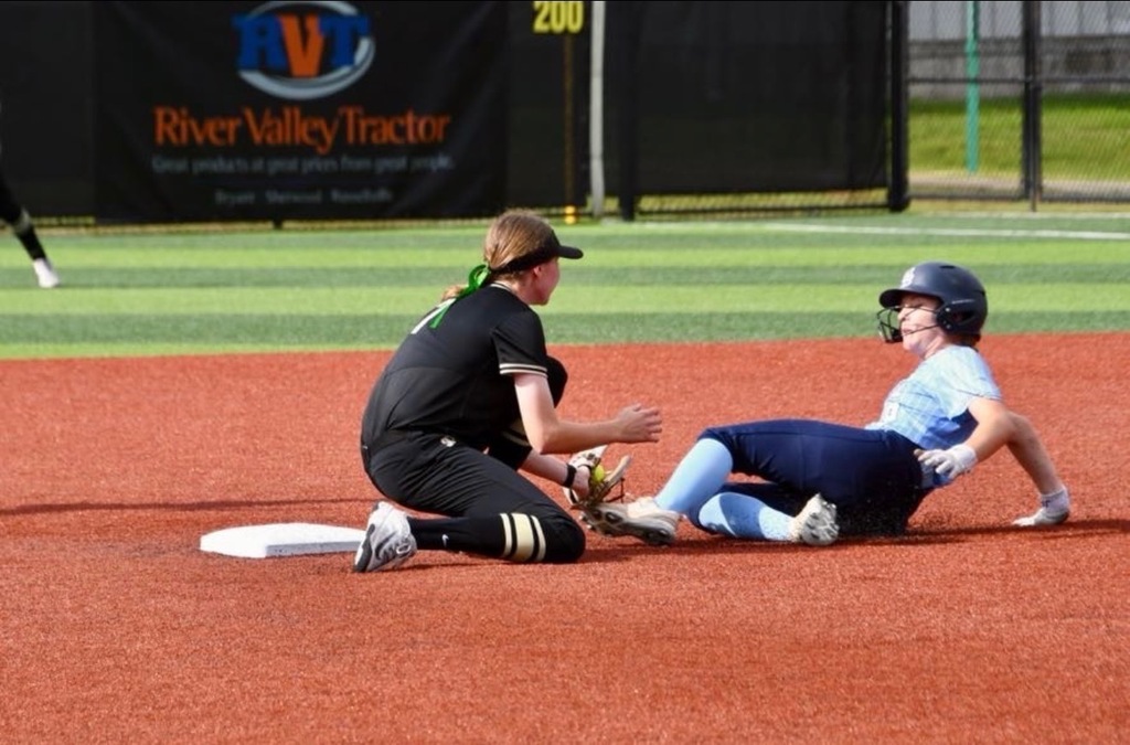 Softball Player Tagging A Runner