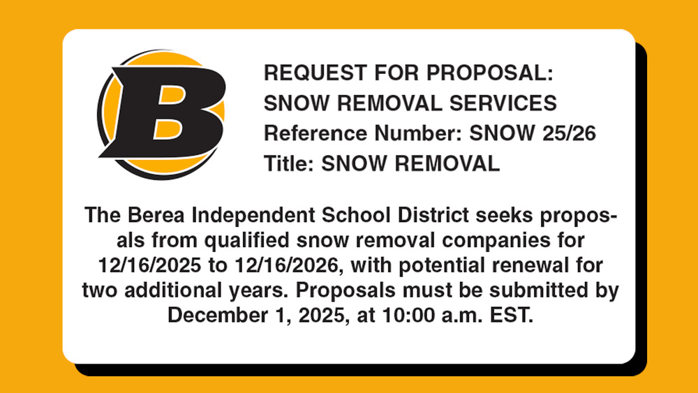 Request for Proposal: SNOW REMOVAL SERVICES