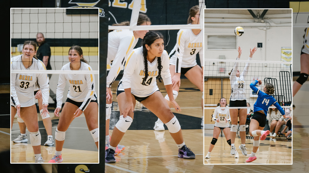 Photos of volleyball game.