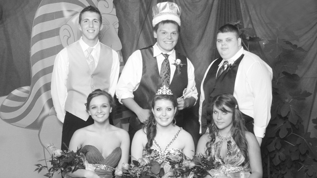 Old photo of 2011 prom court