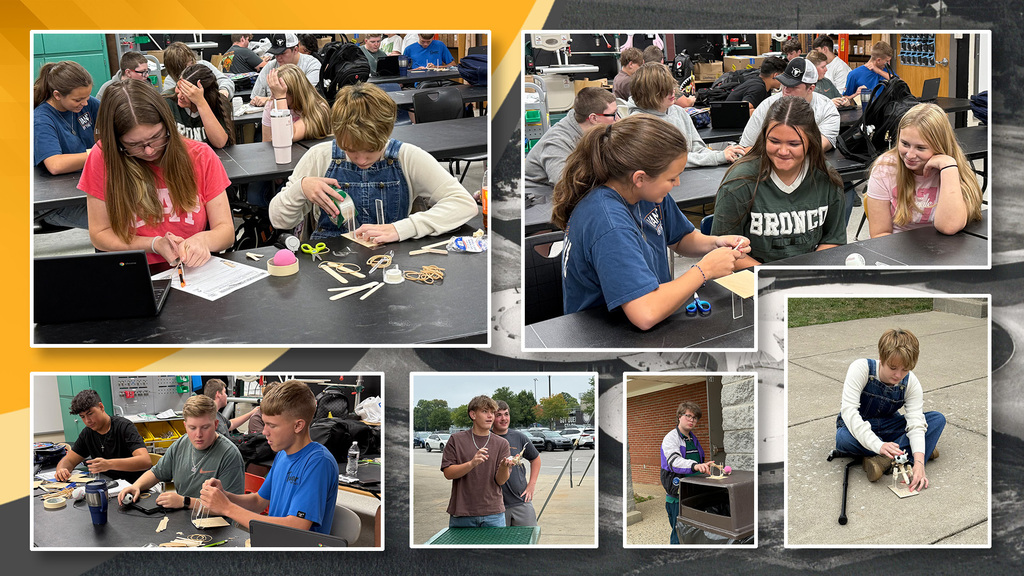 Collage of engineering students working on their engineering projects