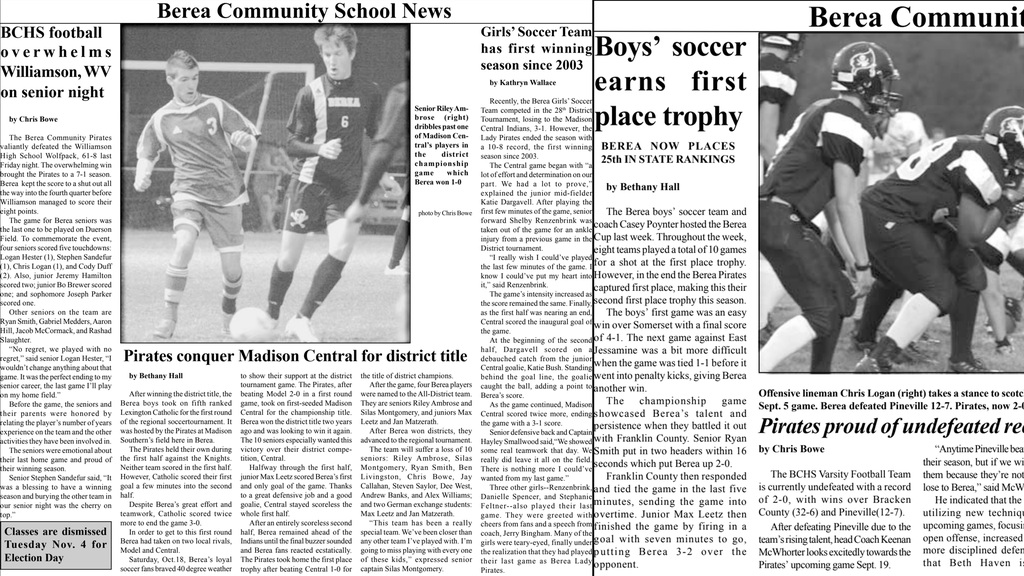 School newspaper from 2008