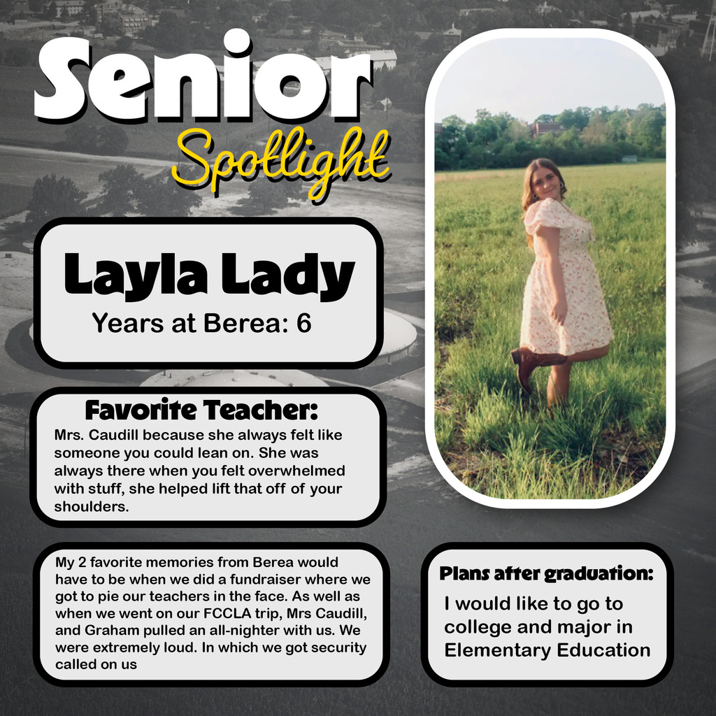 Senior Spotlight for Layla Lady