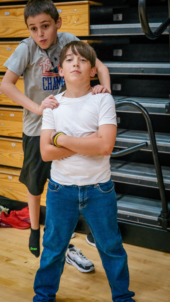 elementary student poses for a photo