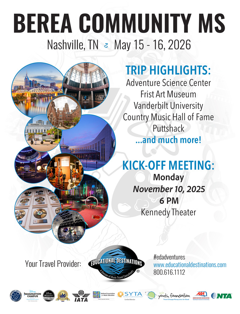 Berea Community Middle School Nashville Trip