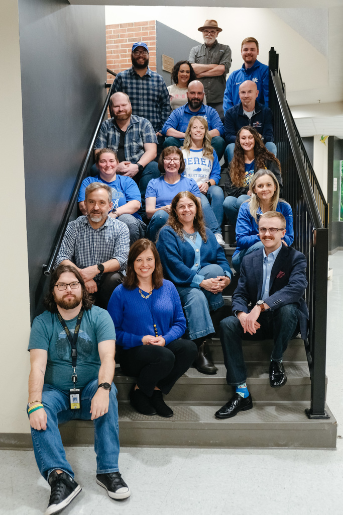 Faculty & Staff Dressed in Blue