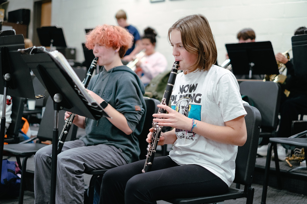 Band Practicing for Winter Concert