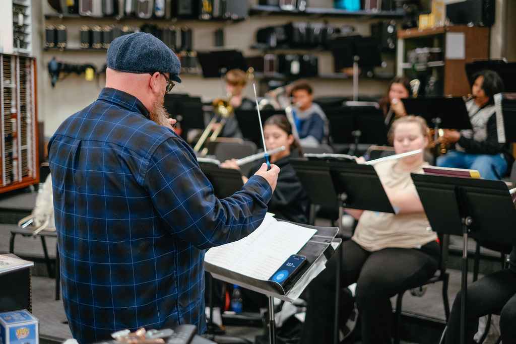 Band Practicing for Winter Concert
