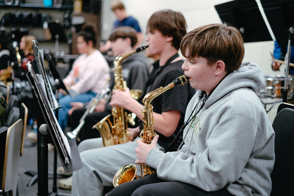 Band Practicing for Winter Concert