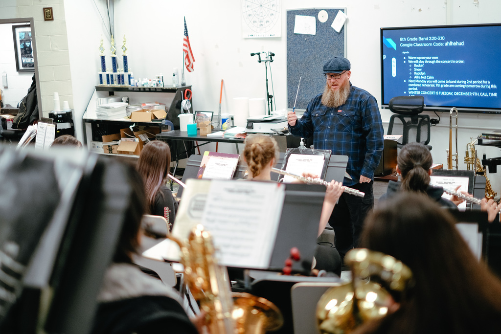Band Practicing for Winter Concert