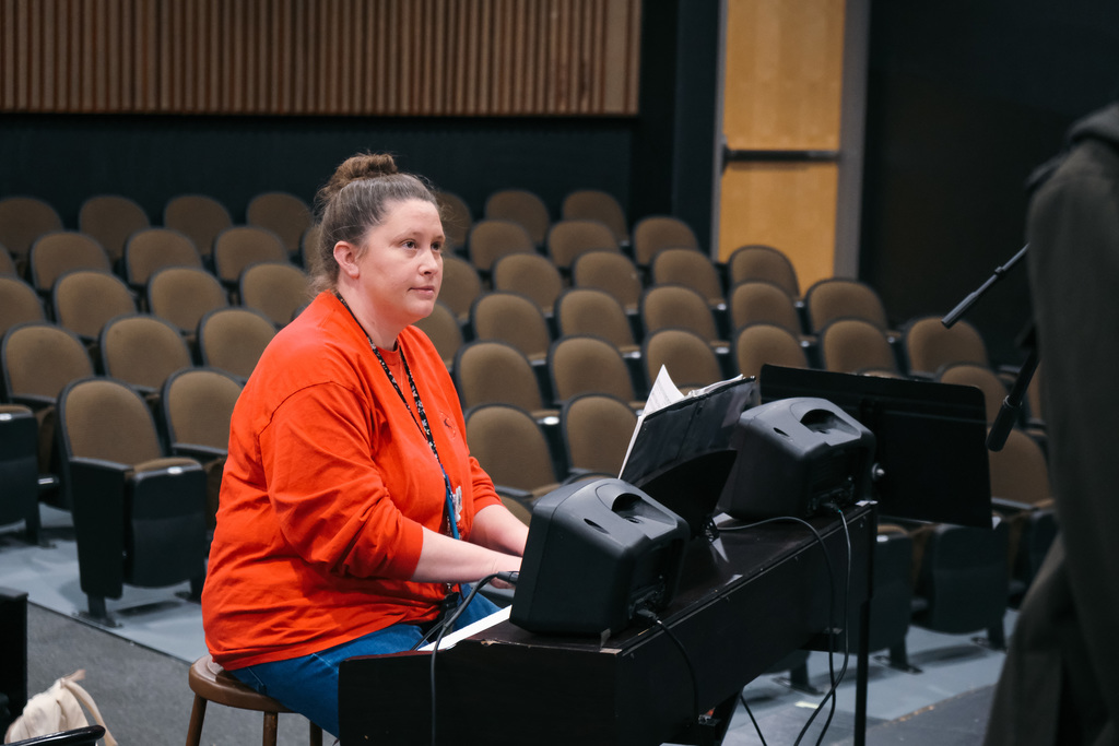Choir Rehearsing for Winter Concert
