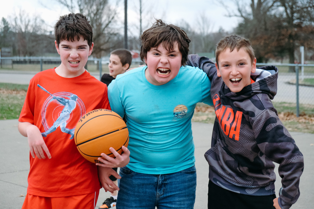 Students on playground