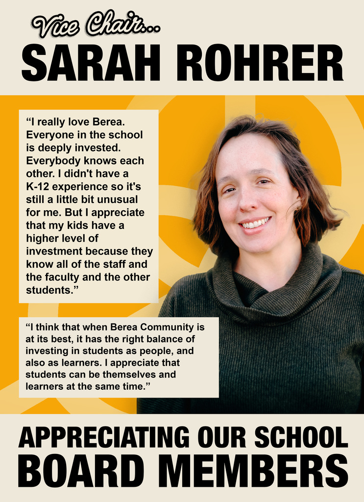 Sarah Rohrer Board Member Recognition