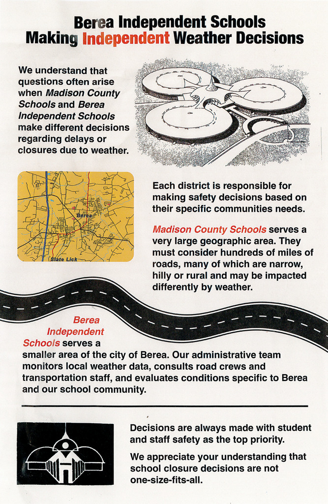 Berea Independent Schools Making Independent Weather Decisions