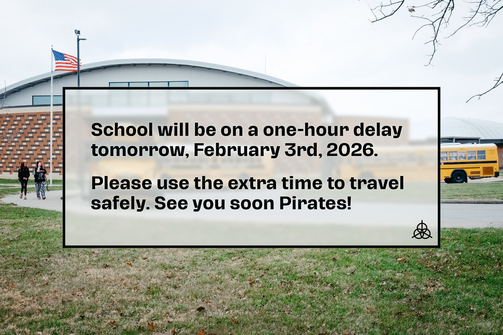 One-hour delay Tuesday, Feb. 3rd.