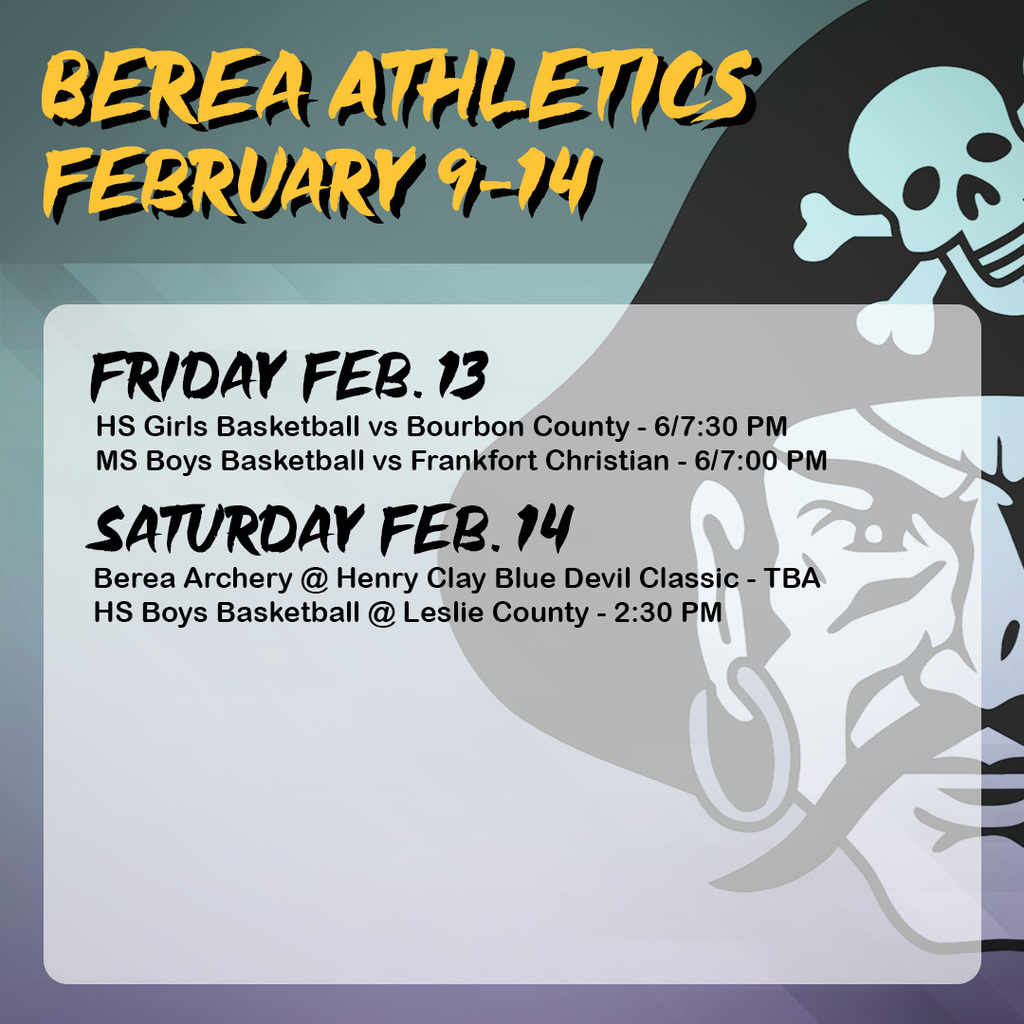Athletics Schedule Feb 9-14
