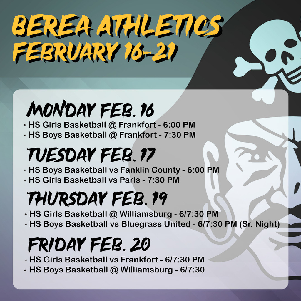 Berea Athletics February 16-21