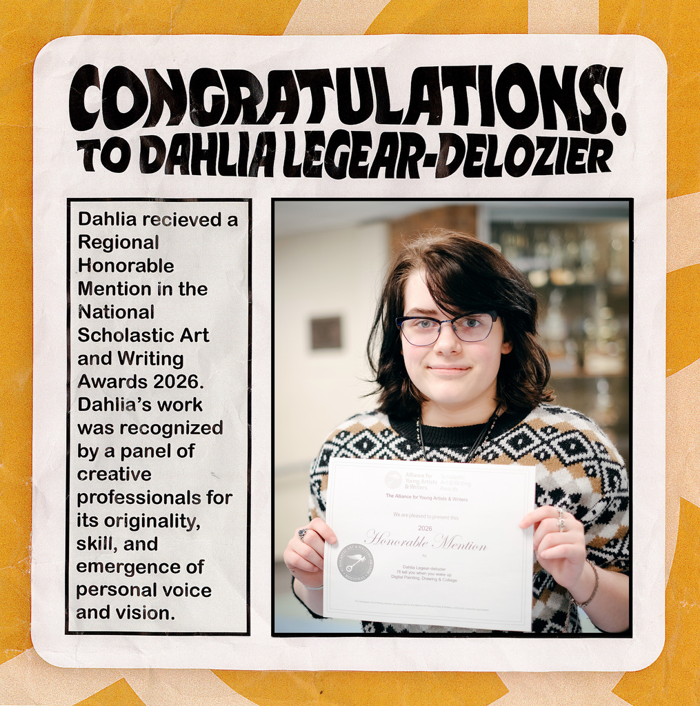 Congratulations to Dahlia Legear-Delozier