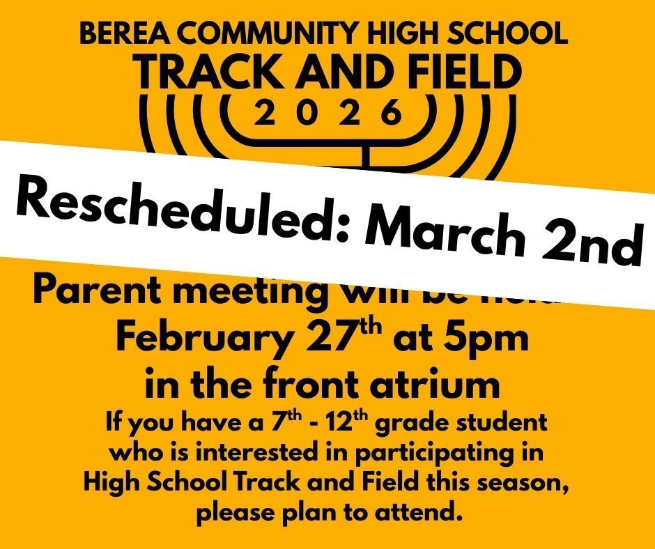 Track and Field meeting rescheduled for today!