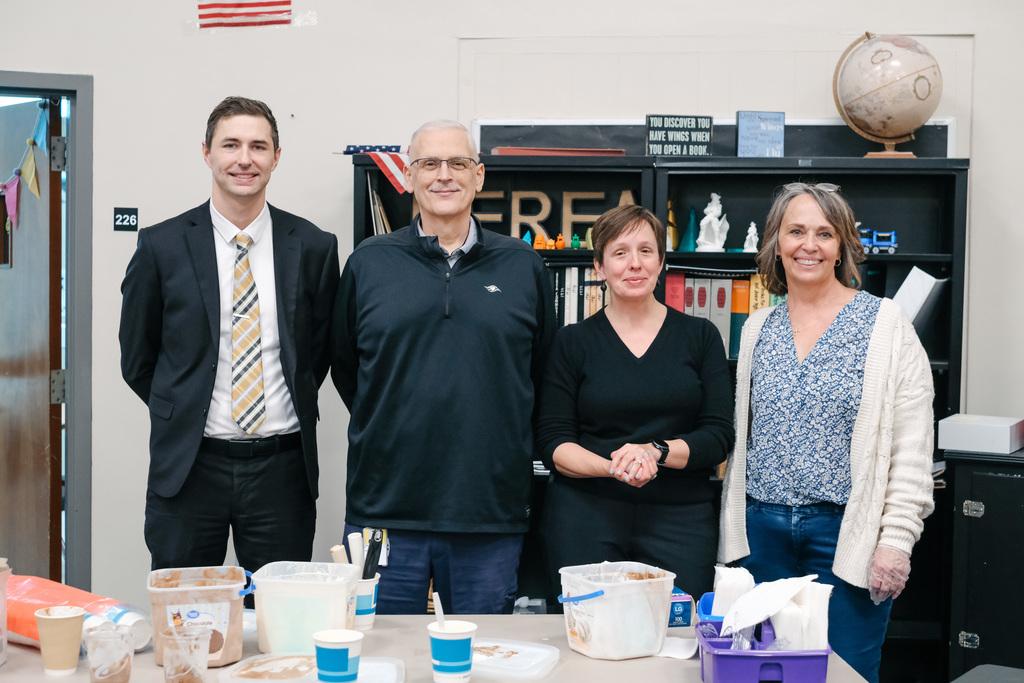 Juniors Enjoy Ice Cream Reward for State SAT School Day Exam