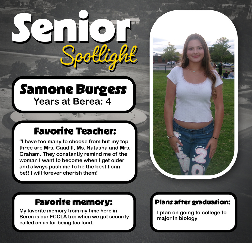 Senior Spotlight: Samone Burgess