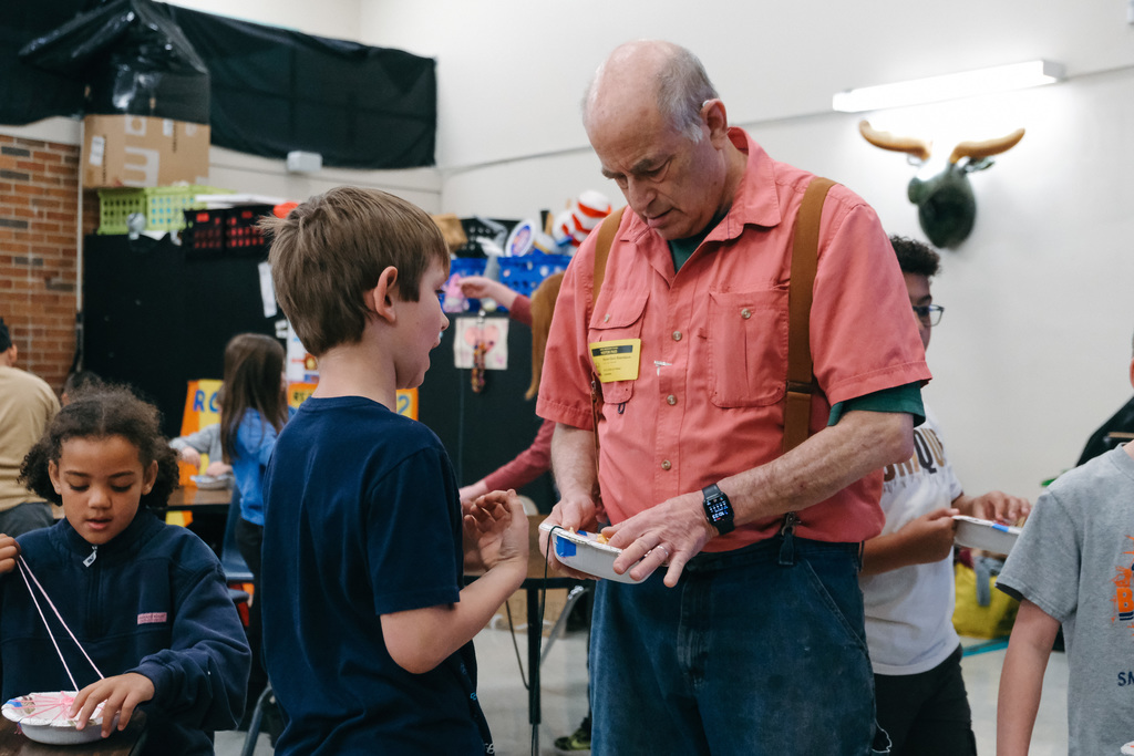 3rd Grade Yarn Weaving on Bowl Loom