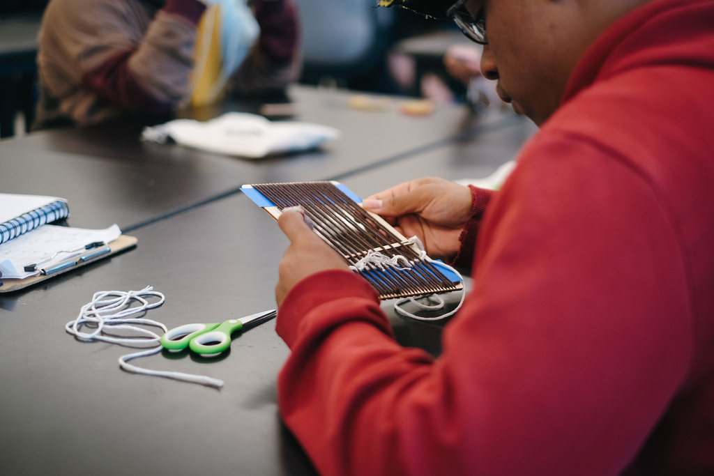 Berea College Weaving with Ms. Cveticanin's Art Students