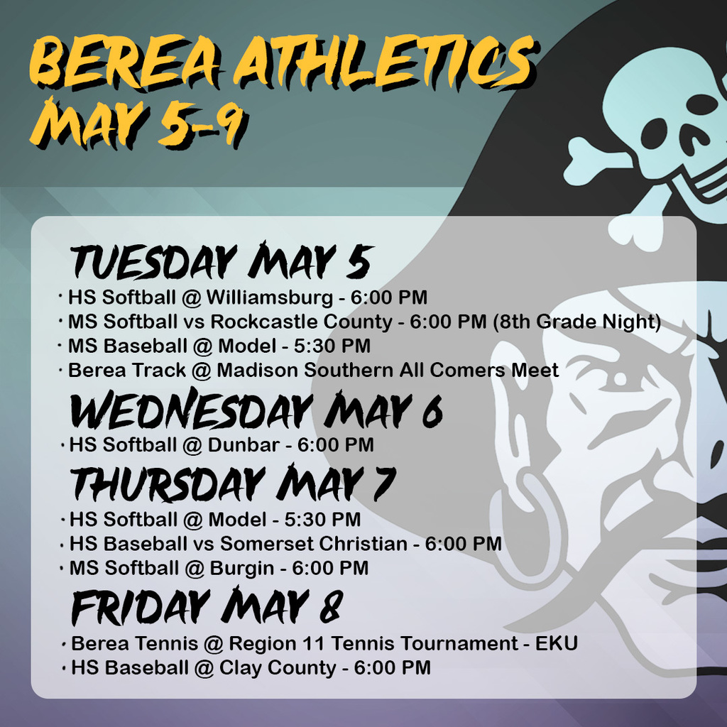 Athletics Schedule