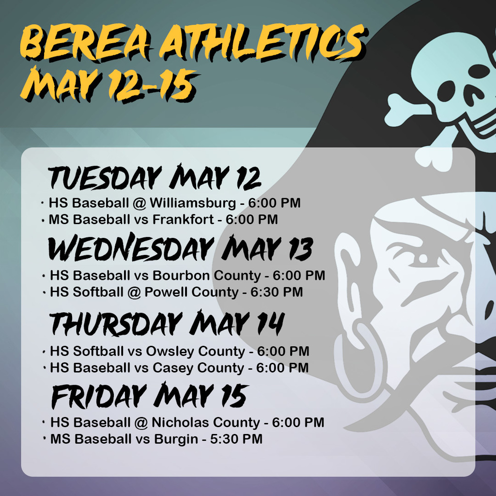 Berea Athletics May 12-15