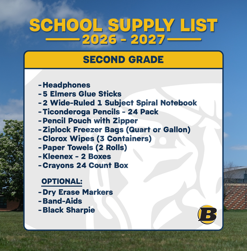 Second Grade Supply List