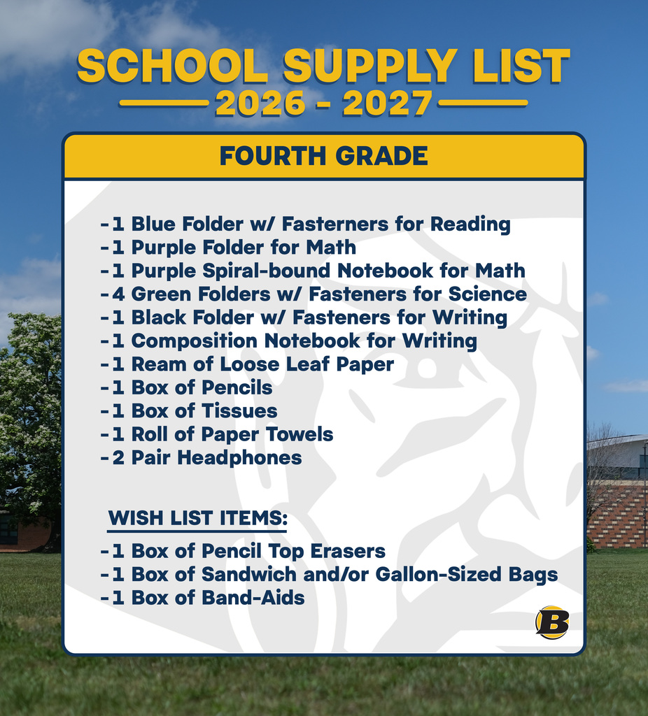 Fourth Grade Supply List