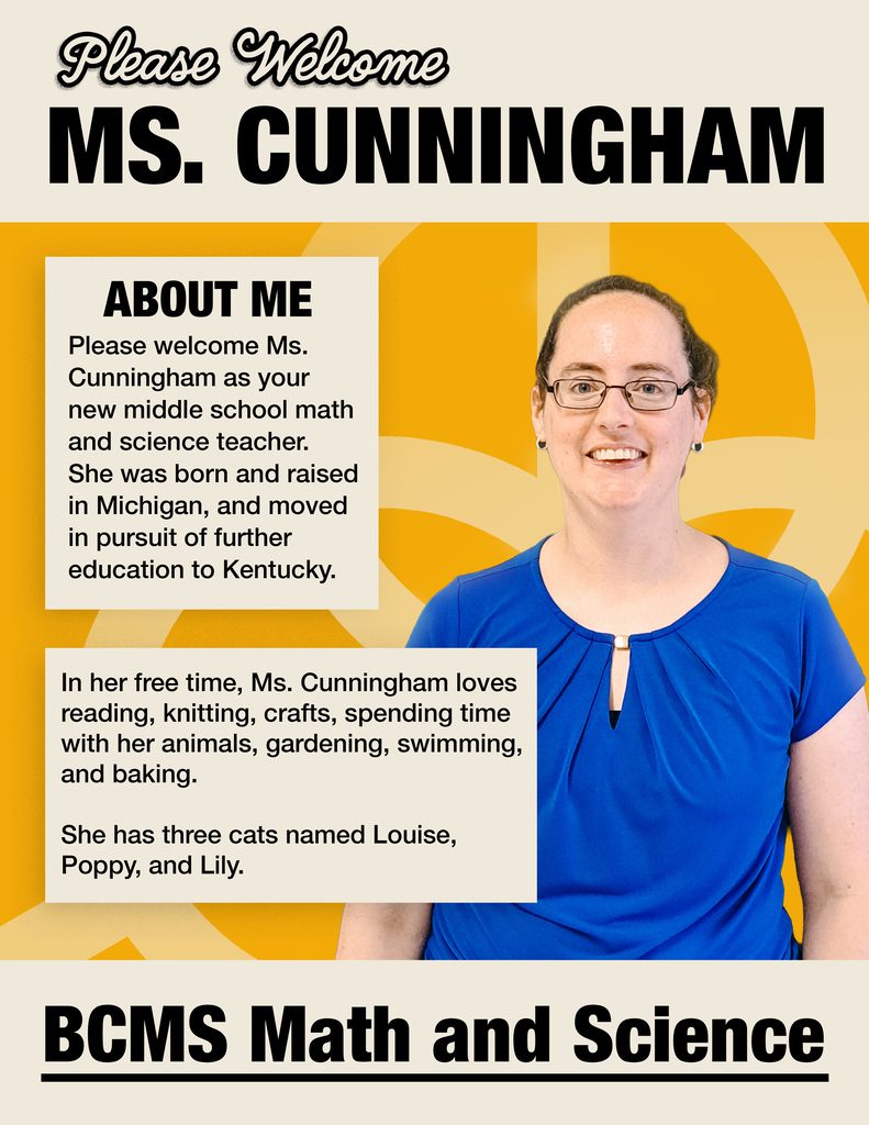 Please Welcome Ms. Cunningham
