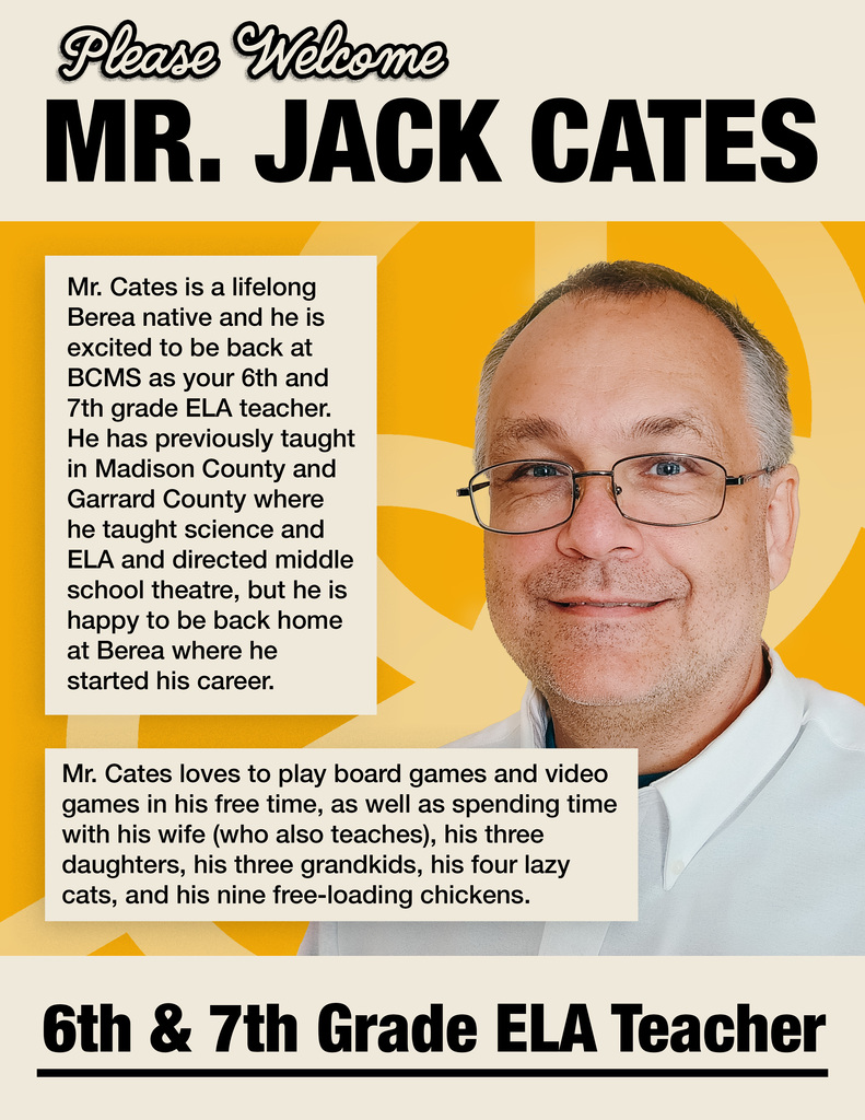 Please Welcome Mr. Cates
