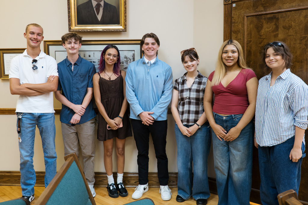 Senior Jackson Schill Gives Presentation at City Council Meeting