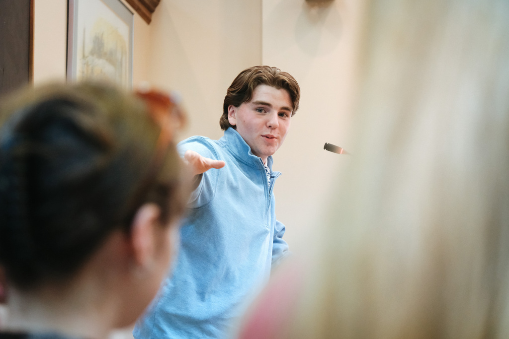 Senior Jackson Schill Gives Presentation at City Council Meeting