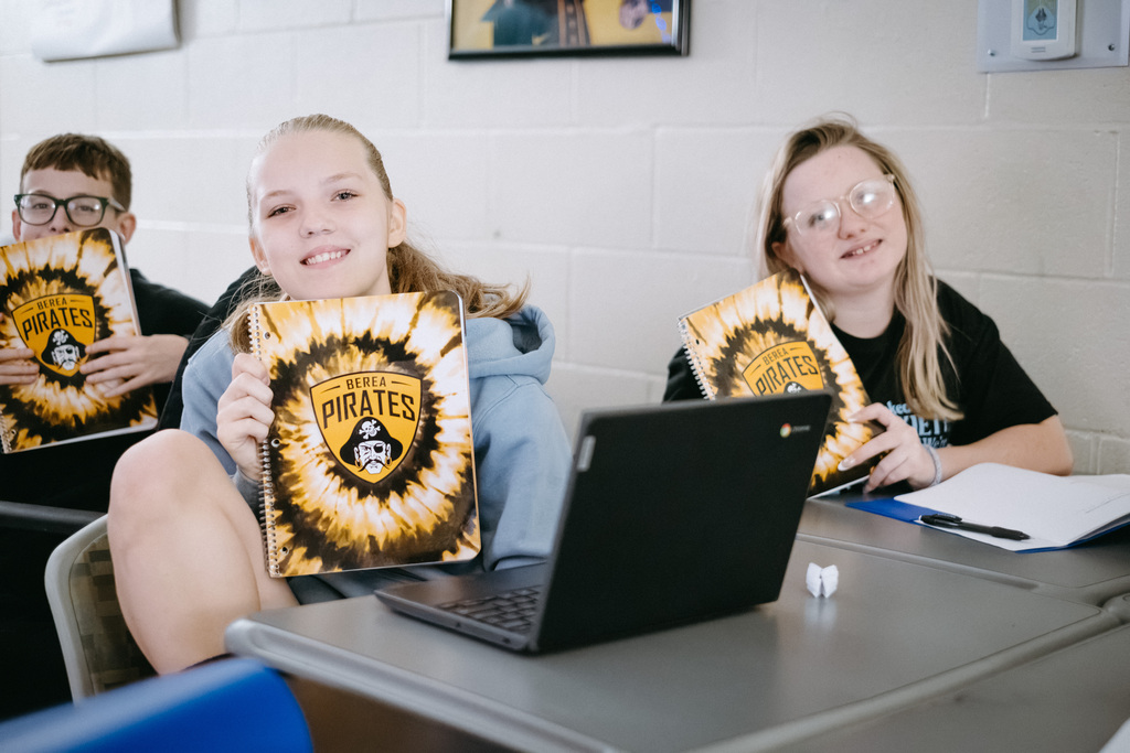 Students show off new school planners
