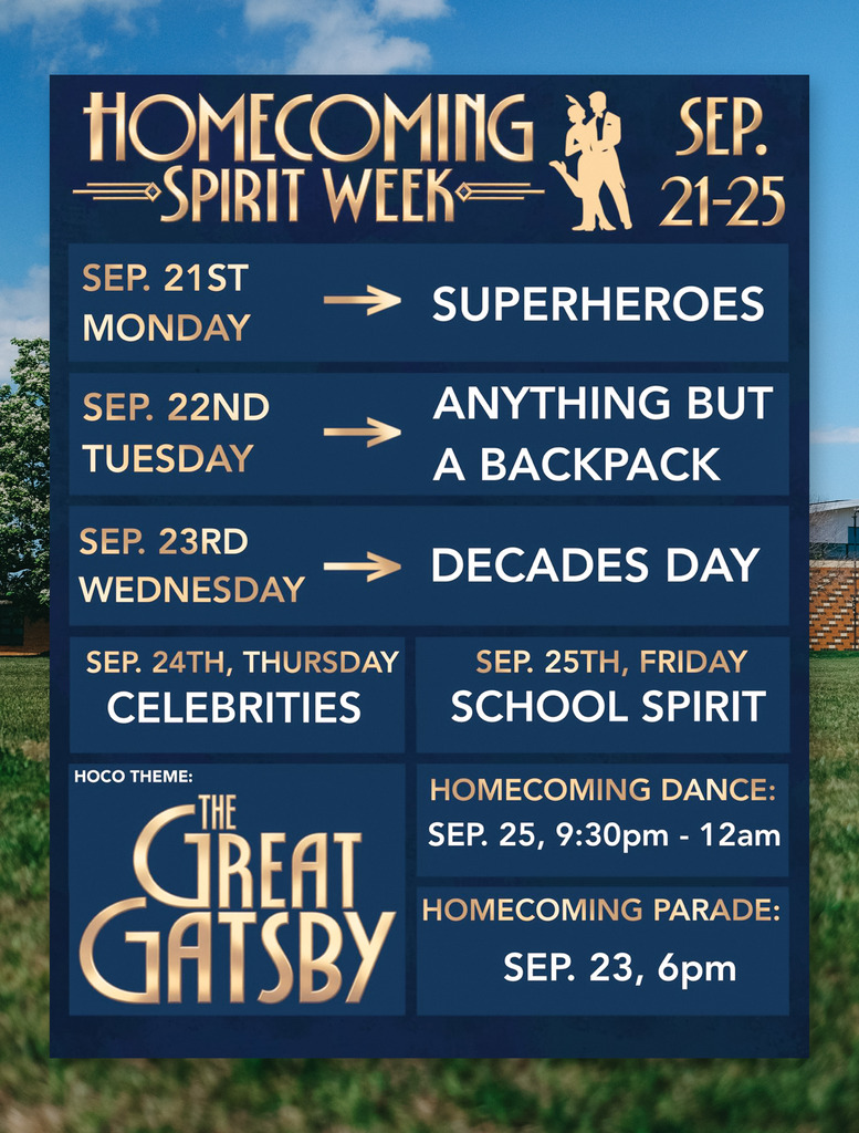 Homecoming Spirit Week September 21-25