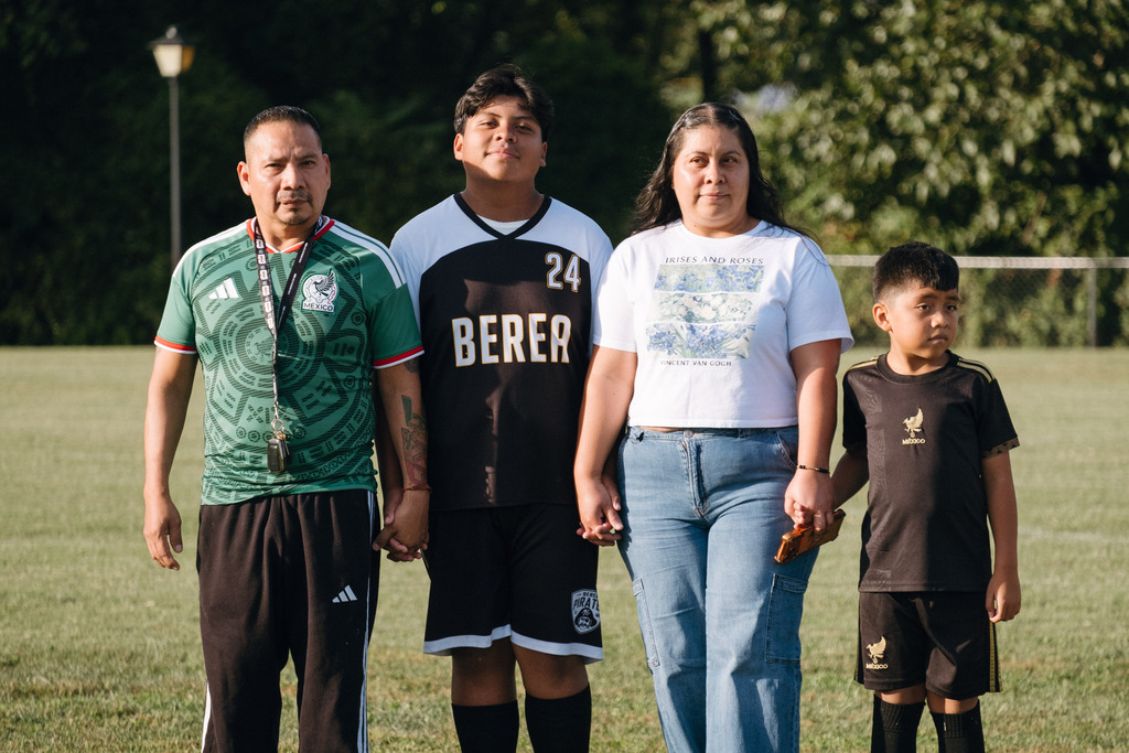 Photo of Middle School Boys Soccer Team at their 8th Grade Night.