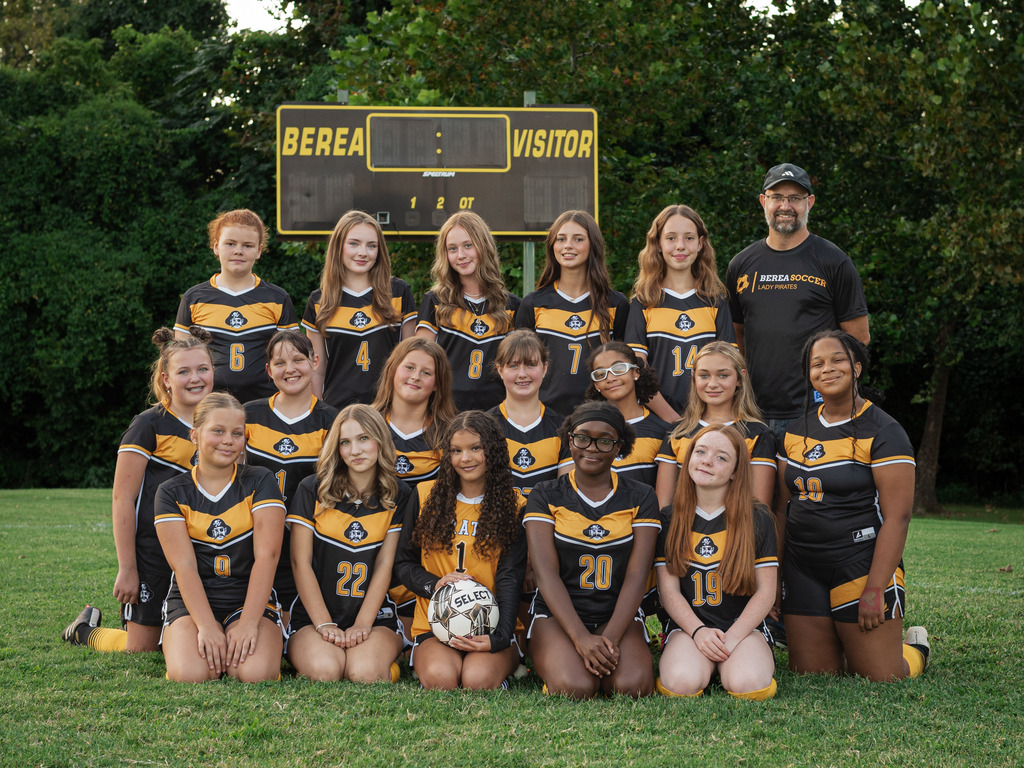 Middle School Girls Soccer Celebrates their 8th Grade Night