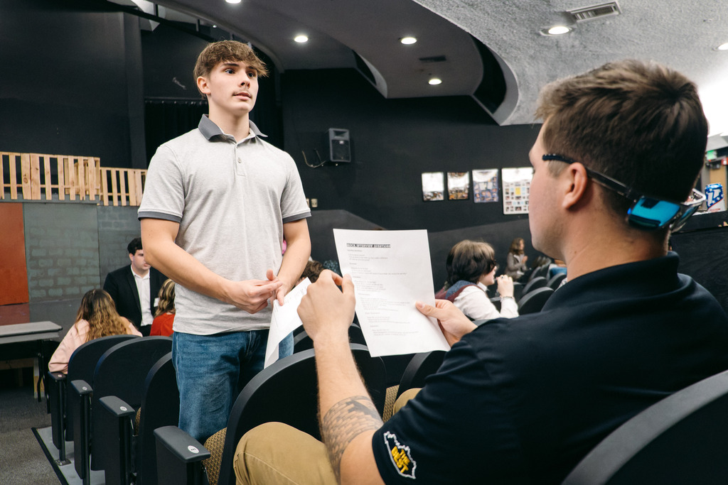 FCS Students Practice Mock-Job Interviews With Local Professionals in School Theater
