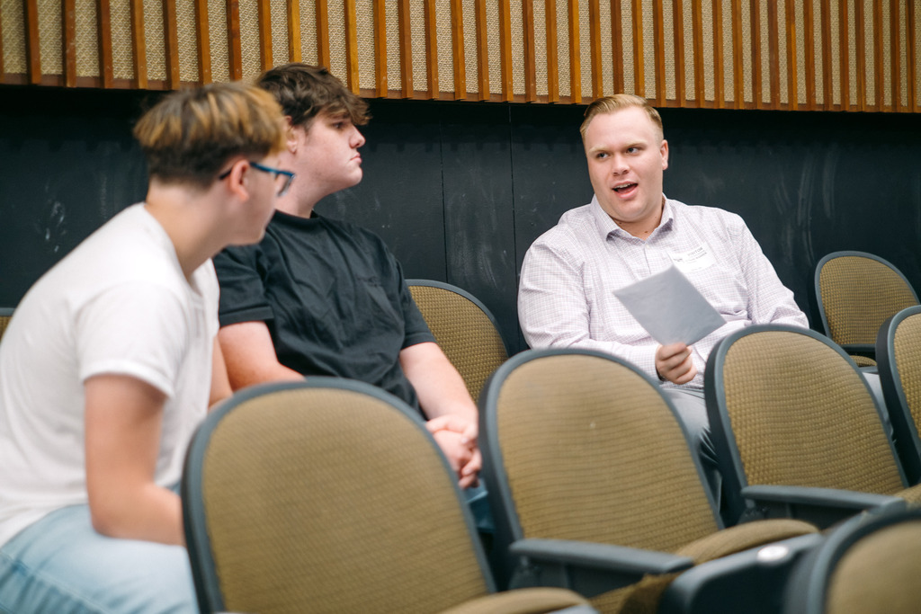 FCS Students Practice Mock-Job Interviews With Local Professionals in School Theater