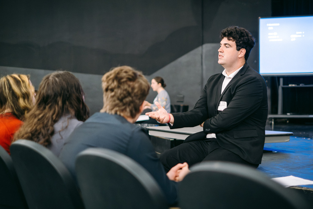 FCS Students Practice Mock-Job Interviews With Local Professionals in School Theater